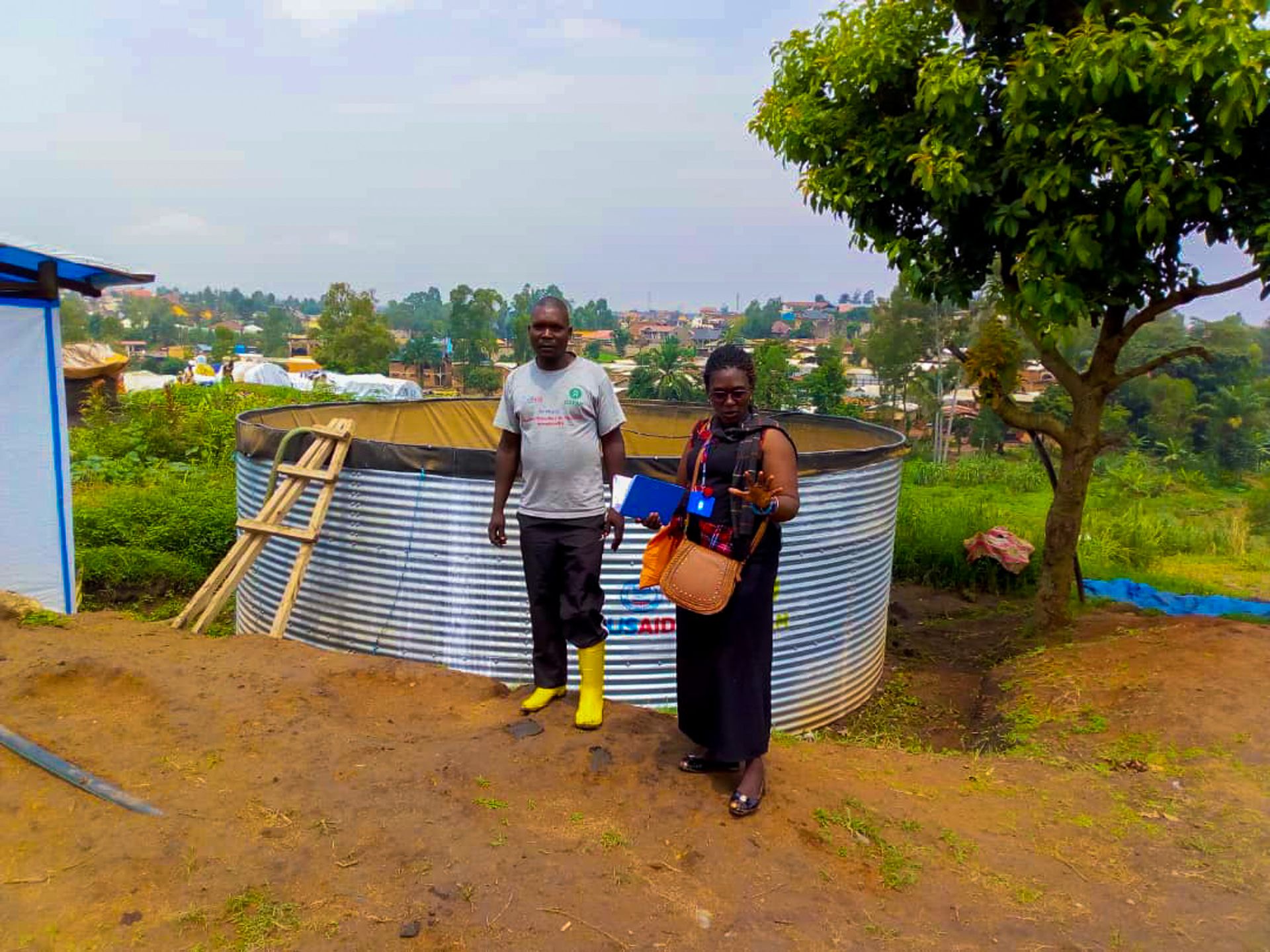 Points d'eau du site des déplacés de Djugu installés dans la concession de l'Hôpital Général de Référence de Bunia